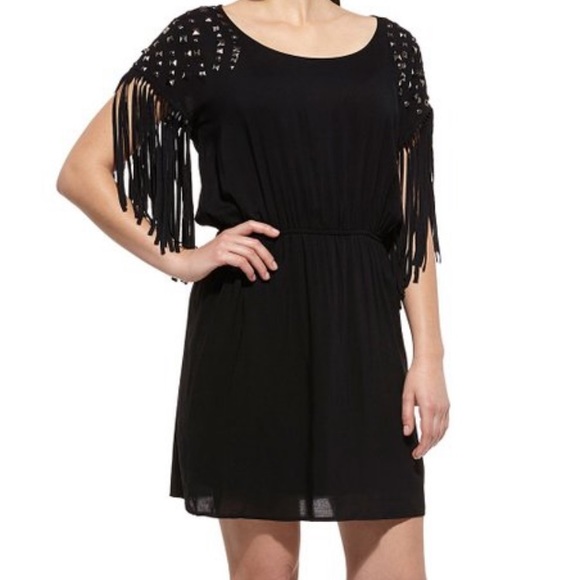 Ariat MESAS Black Fringe Sleeve Dress - Picture 1 of 4
